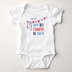 Body Para Bebê Minha rua de 4 de julho personalizada