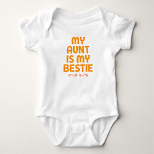 Body Para Bebê Minha tia é Minha Bestie.