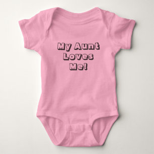 Body Para Bebê Minha tia me ama! Em Cinzas Escuras