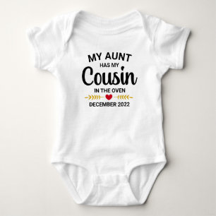 Body Para Bebê Minha tia tem meu primo no forno