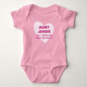 Body Para Bebê Minha Tia Vai Me Ensinar as Coisas Divertidas