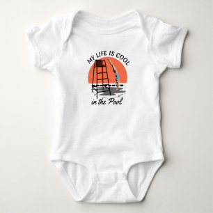 Body Para Bebê Minha vida é Legal na Piscina - Design perfeita