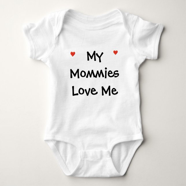 Body Para Bebê Minhas mamãs amam-me Onsie (Frente)