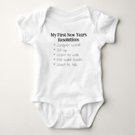 Body Para Bebê Minhas Primeiras Resoluções de Ano Novo, Unisex, E