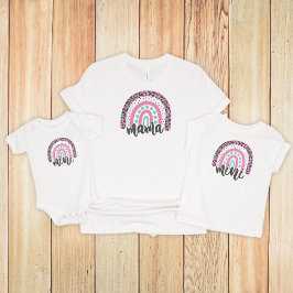 Body Para Bebê Mini Arco-Íris, Mamãe e Cores Personalizáveis