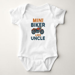 Body Para Bebê Mini Biker Como Tio Legal Motocicleta
