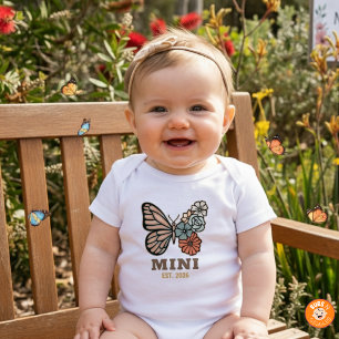 Body Para Bebê Mini Borboleta com Roupa Combinando com Ano EST Pe