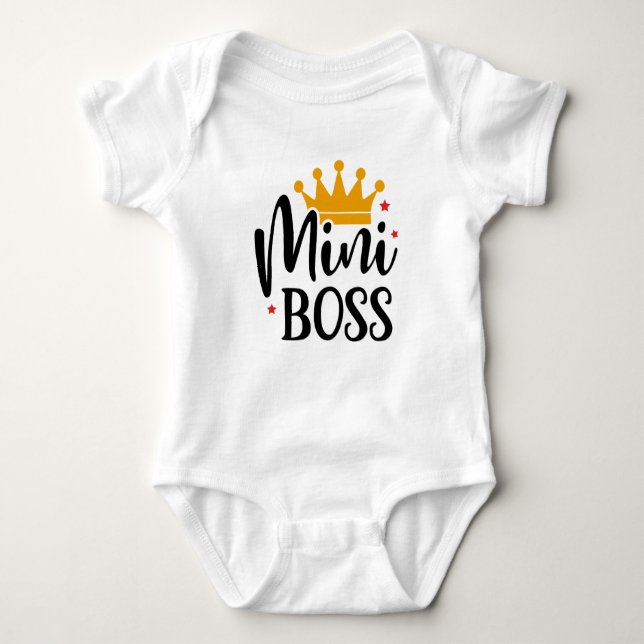 Body Para Bebê Mini Boss Baby Bodysuits (Frente)