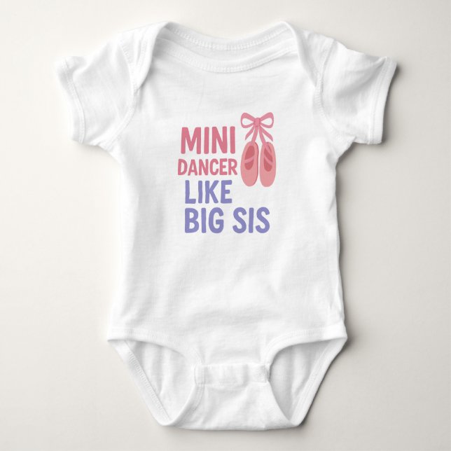 Body Para Bebê Mini Dançarina Como Big Sis (Frente)