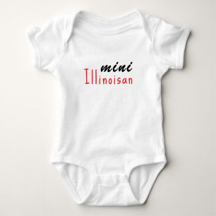 Body Para Bebê Mini Illinoisan, Presente de Bebê, Menina, Menino,