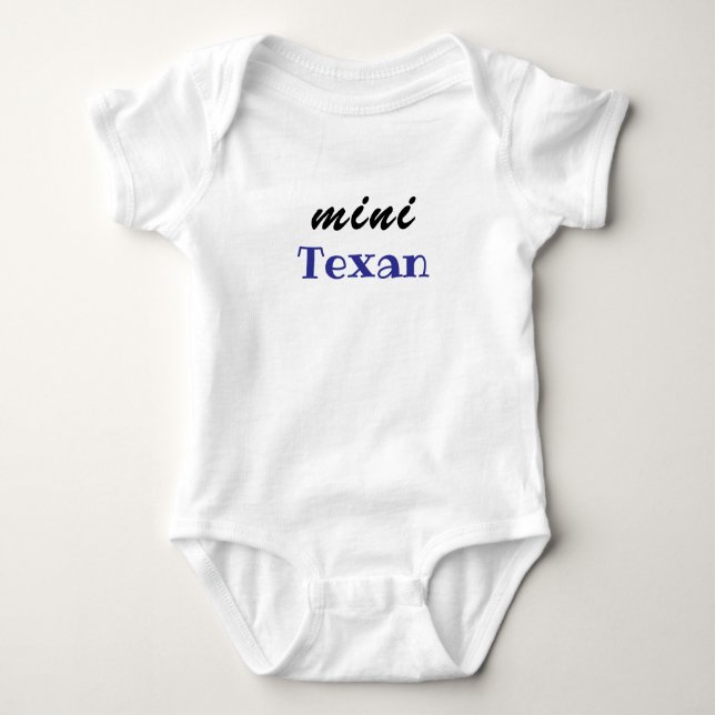 Body Para Bebê Mini Texano, Presente de Chuveiro de Bebê, Menina, (Frente)
