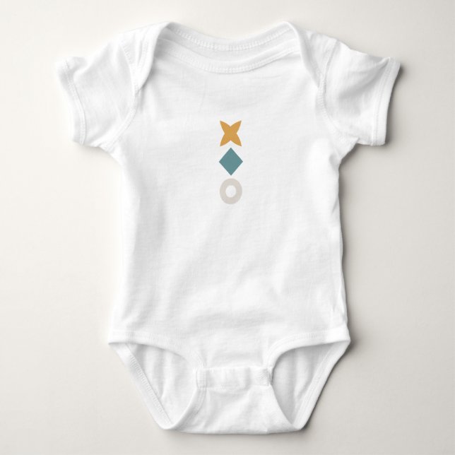 Body Para Bebê Minimal Bauhaus Baby Bodysuit (Frente)