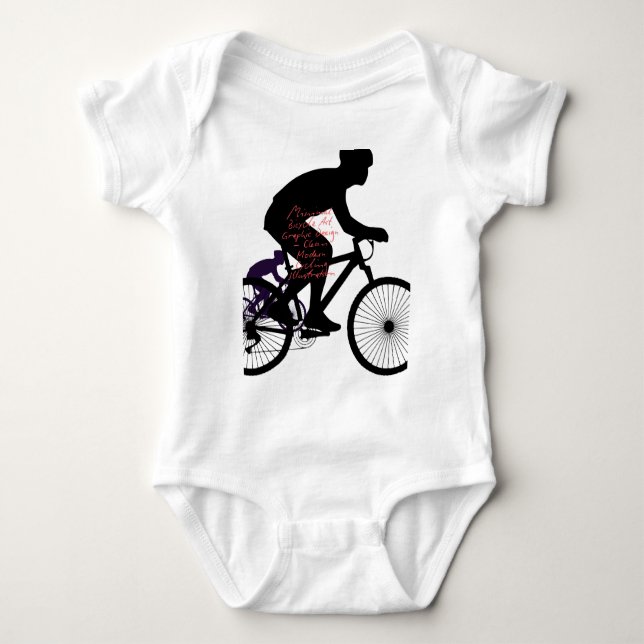 Body Para Bebê Minimal Bicycle Art  (Frente)