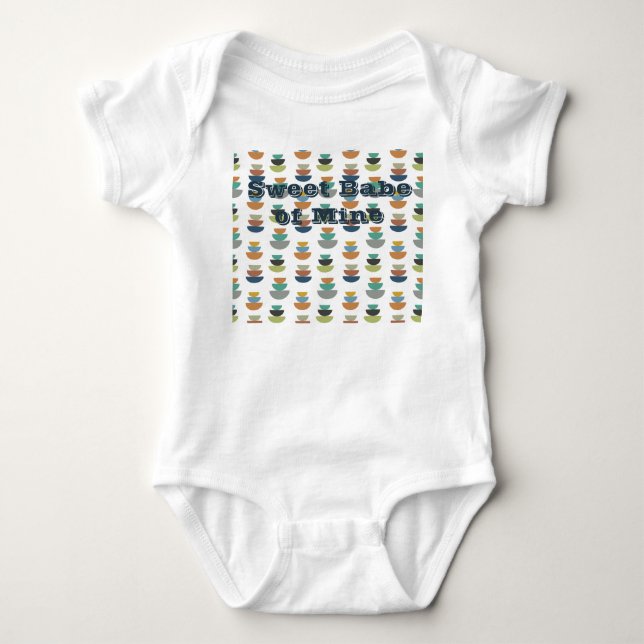 Body Para Bebê Minimalismo moderno do século médio (Frente)