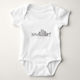 Body Para Bebê Minimalist Los Angeles Skyline Illustration