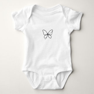 Body Para Bebê Minimalist One Line Butterfly Baby Bodysuit