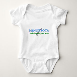 Body Para Bebê Minnesota - Terra de 10 mil Bandas