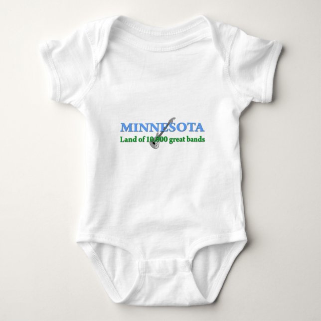 Body Para Bebê Minnesota - Terra de 10 mil Bandas (Frente)
