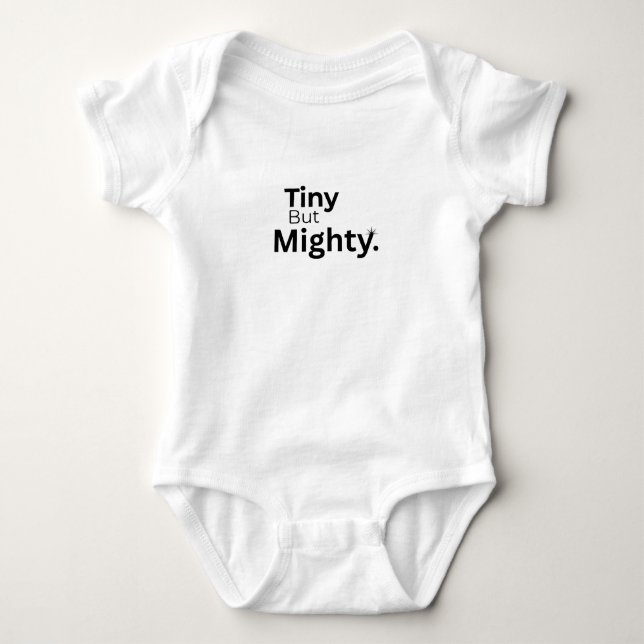 Body Para Bebê “Minúsculo Mas Poderoso.” Empoderando o Corpo de B (Frente)