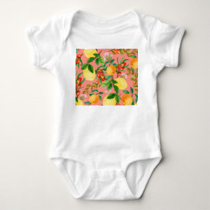 Body Para Bebê Mistura Floral de Aquarelas: Ilustra Sem Costura C