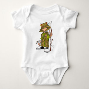 Body Para Bebê Miúdo da pesca