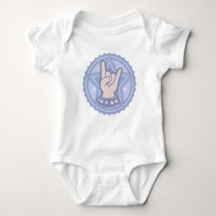 Body Para Bebê miúdo-rocha-mão-azul-T