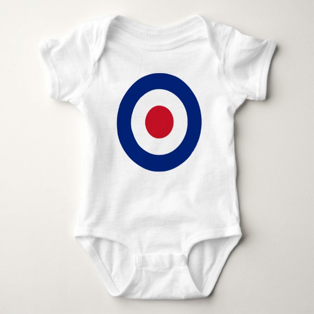 Body Para Bebê Mod - Clássico Roundel - Alvo de Arqueiro Bullseye (Frente)