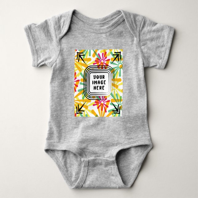 Body Para Bebê Modelo Bodysuit Jersey para Bebês e Crianças (Frente)