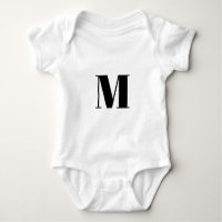 Modern black  custom monogram initial letter cute 
