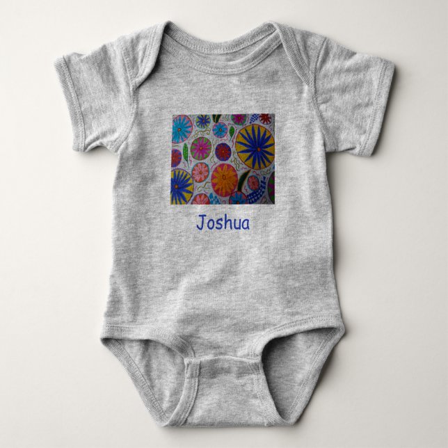 Body Para Bebê Modern Floral (Frente)