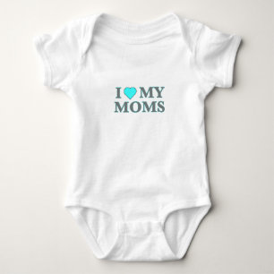 Body Para Bebê Modern I Heart My Mães