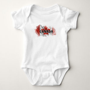 Body Para Bebê Modern Love CANADA Flag Canadian Souvenir