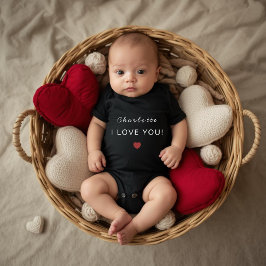 Body Para Bebê Modern Personalized Valentine Baby Bodysuit