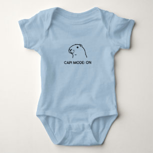 Body Para Bebê Modo Cap Ligado – Bebe Capivara Minimalista Fofa