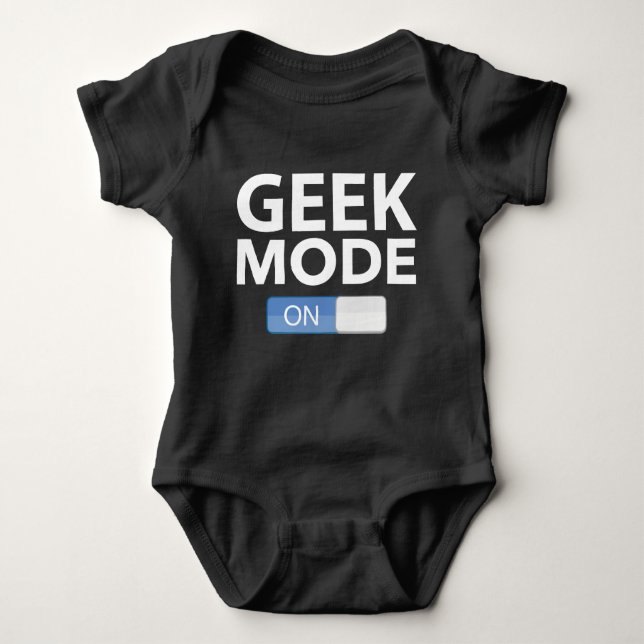 Body Para Bebê Modo de geek Ligado (Frente)