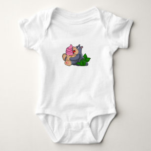 Body Para Bebê Mole com sorvete Waffle