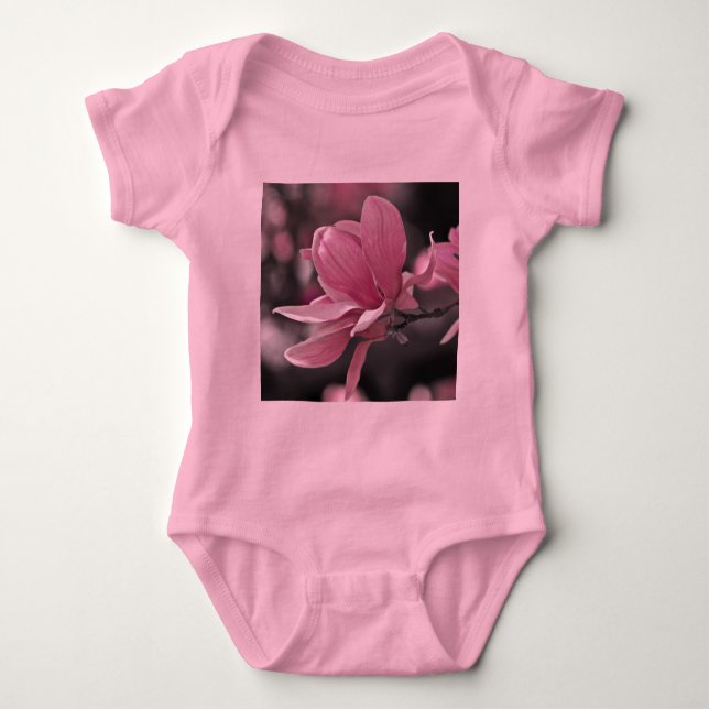 Body Para Bebê Molho Rosa Japonês Magnolia (Frente)