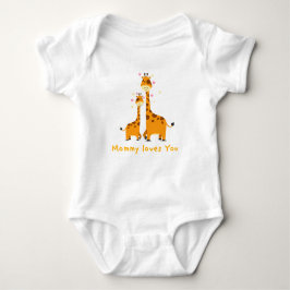 Body Para Bebê Mommy Loves You – Cute Giraffe Baby Bodysuit