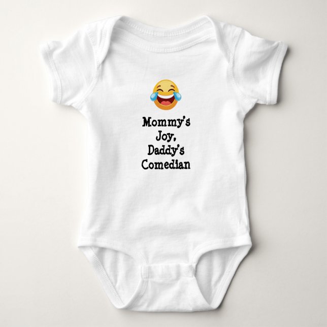 Body Para Bebê Mommy’s Joy, Daddy’s Comedian (Frente)