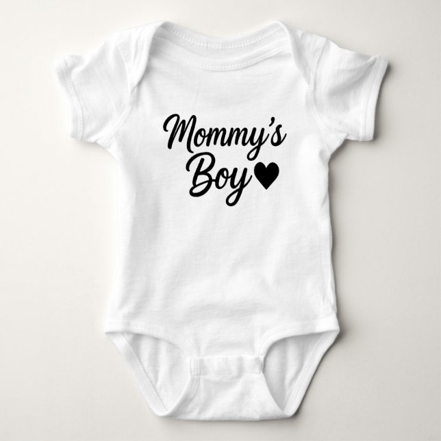 Body Para Bebê Mommy's Boy Baby Bodysuit - Adorable Infant  (Frente)