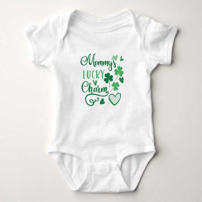 Body Para Bebê Mommys Lucky Charm (Frente)