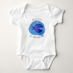Body Para Bebê Mon Petit Poisson Watercolor Fish T Shirt