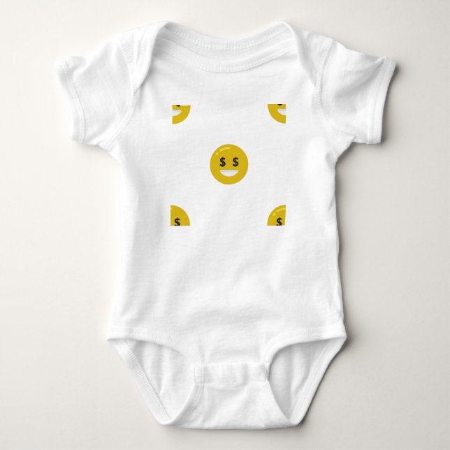 Body Para Bebê money eye emoji (Frente)