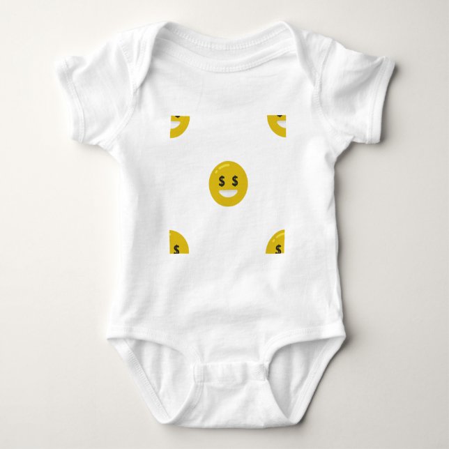 Body Para Bebê money eye emoji (Frente)
