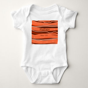 Body Para Bebê monograma de letra inicial simples adicionar nome