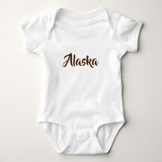 Body Para Bebê Monograma do Alasca (Frente)
