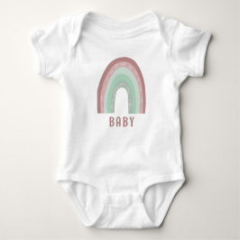Body Para Bebê Monograma Nome do Bebê Terthy Boho Rainbow Baby Bo