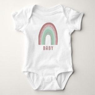 Body Para Bebê Monograma Nome do Bebê Terthy Boho Rainbow Baby Bo