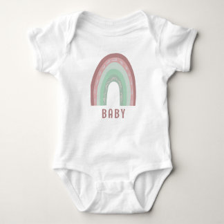 Body Para Bebê Monograma Nome do Bebê Terthy Boho Rainbow Baby Bo