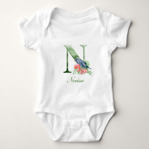 Body Para Bebê Monograma Personalizado de Nome Personalizado   Ro